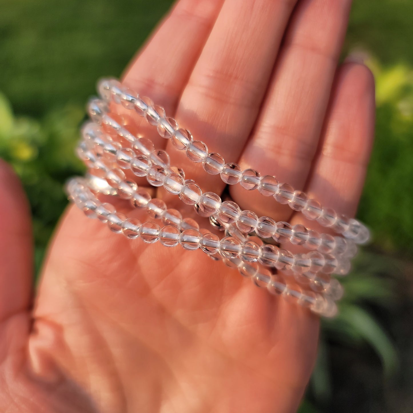 Clear Quartz Bracelet - 4mm Beads - Ultimate healer, Amplification, Enhancing
