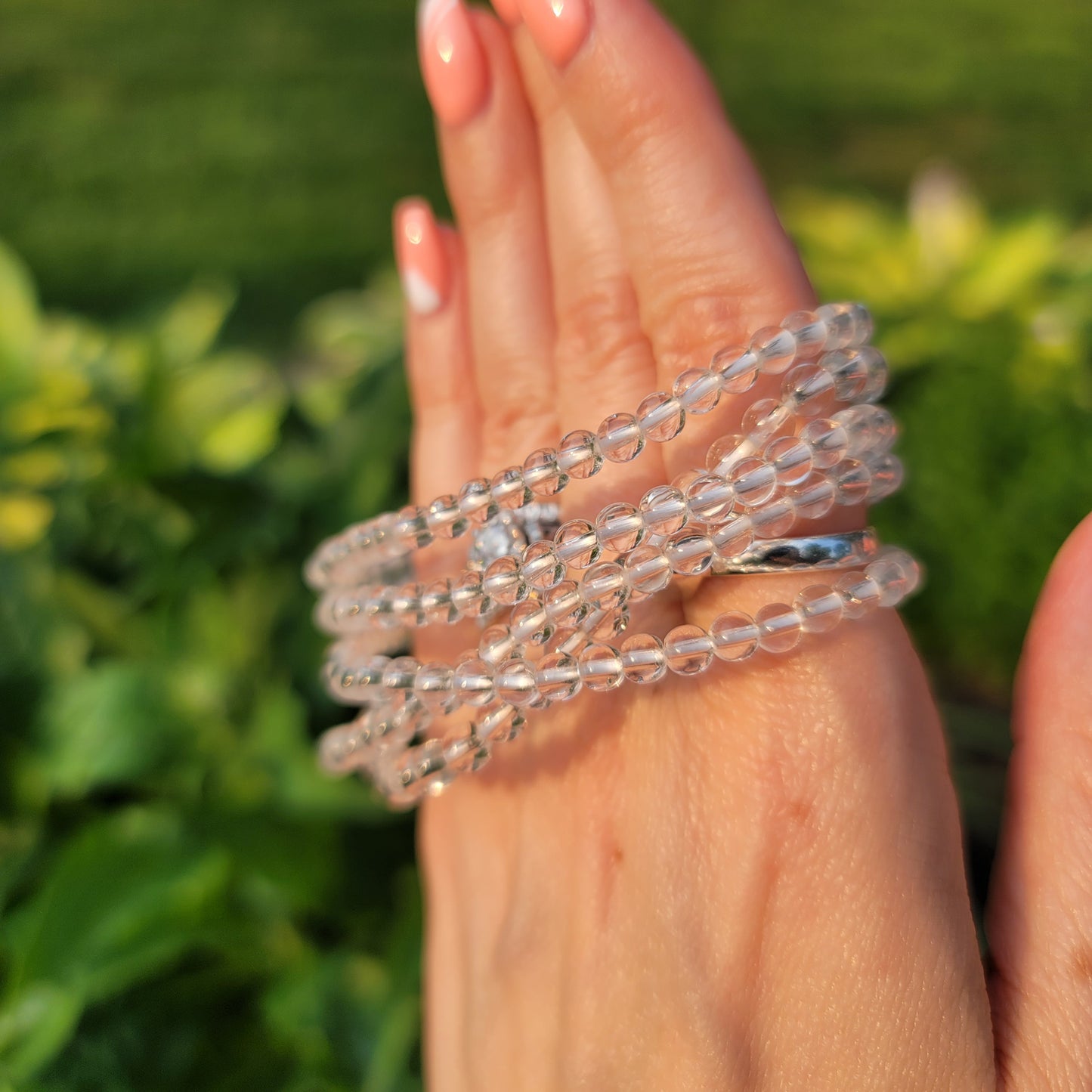 Clear Quartz Bracelet - 4mm Beads - Ultimate healer, Amplification, Enhancing