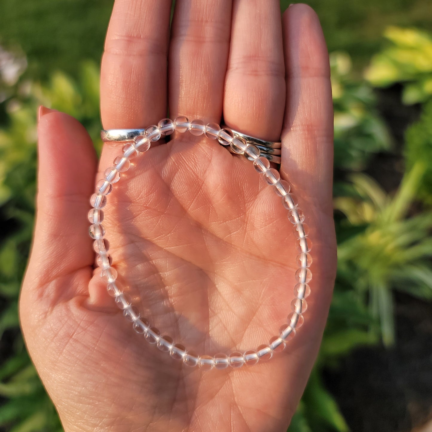 Clear Quartz Bracelet - 4mm Beads - Ultimate healer, Amplification, Enhancing