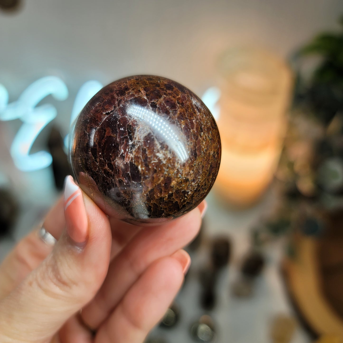 Star Garnet Sphere, India