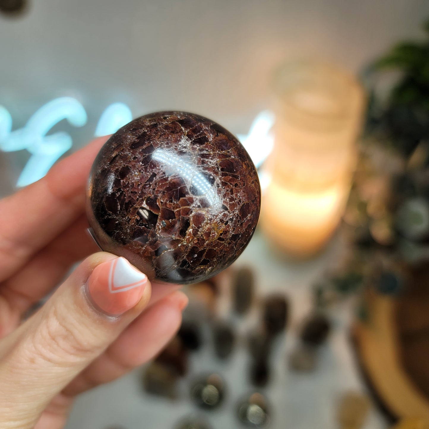 Star Garnet Sphere, India
