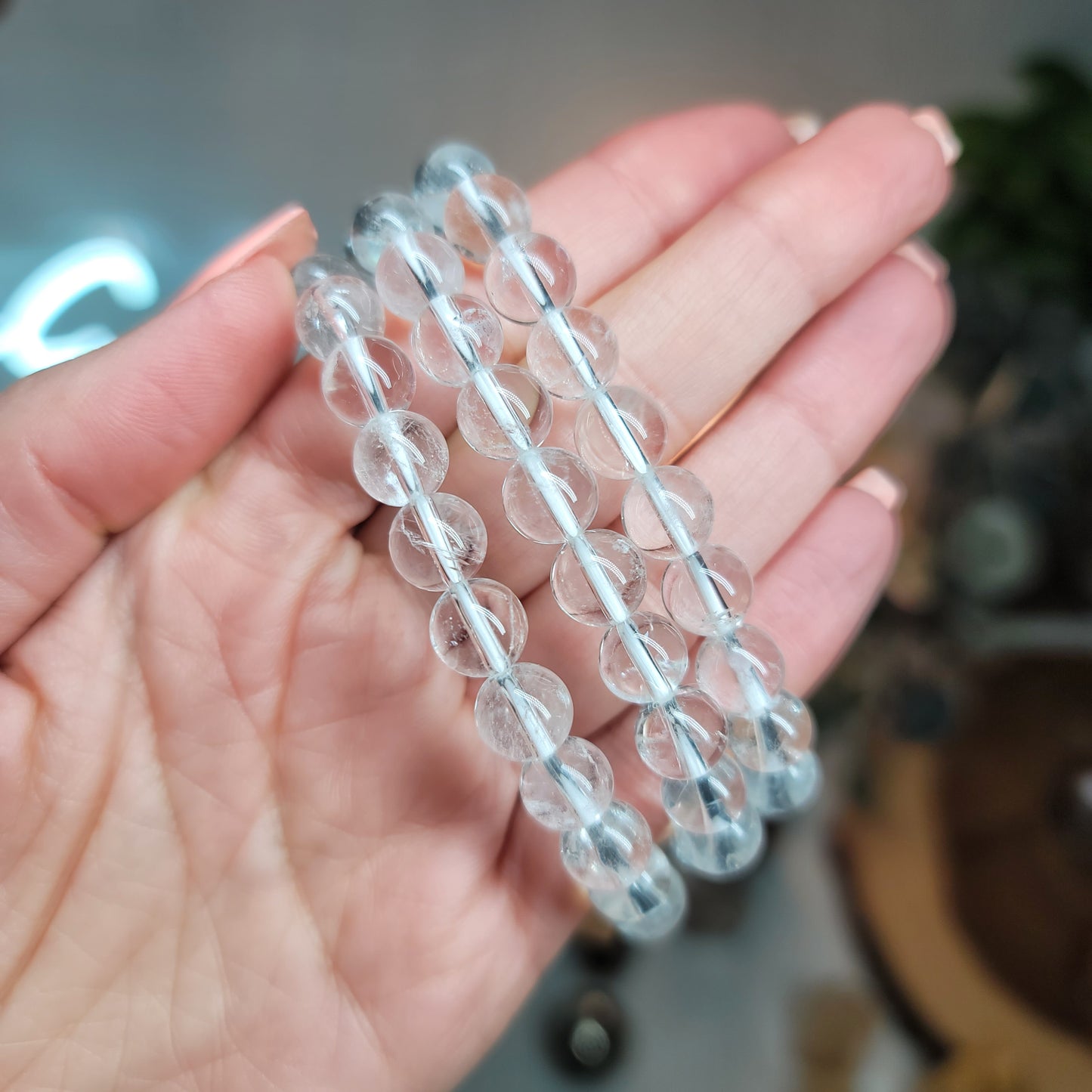 Clear Quartz Bracelet - 8mm Beads - Ultimate healer, Amplification, Enhancing
