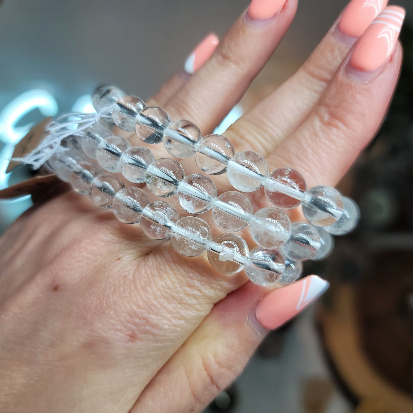 Clear Quartz Bracelet - 8mm Beads - Ultimate healer, Amplification, Enhancing