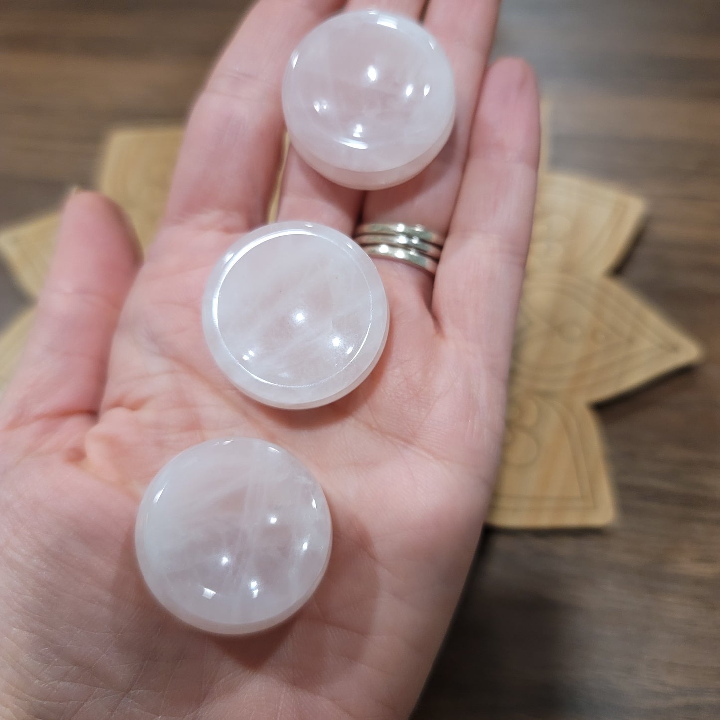 Rose Quartz Crystal Sphere Stand/Holder