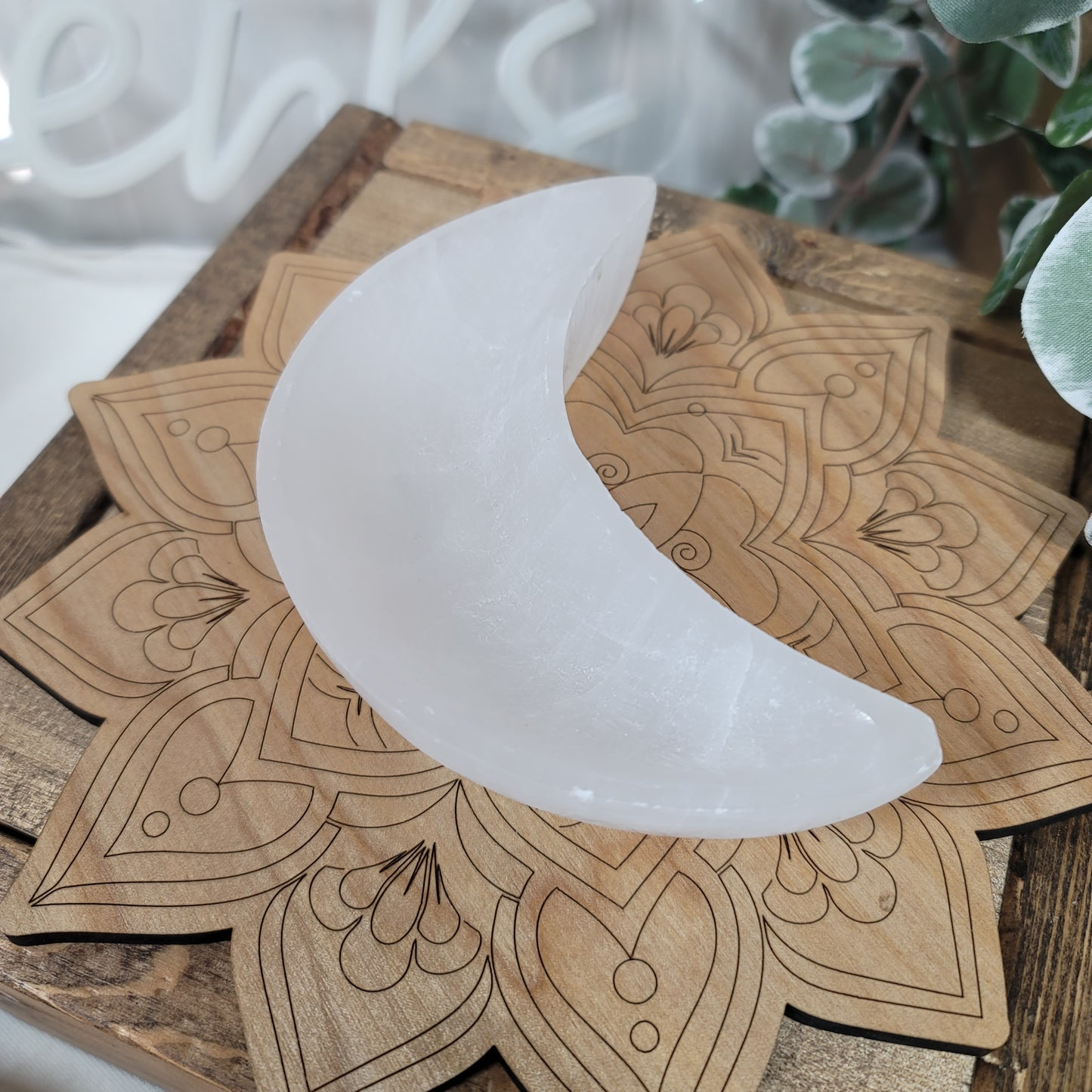Selenite Moon Dish