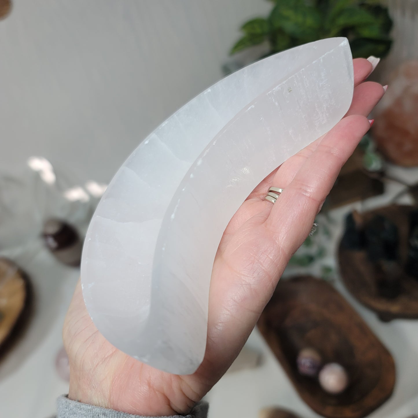 Selenite Moon Dish
