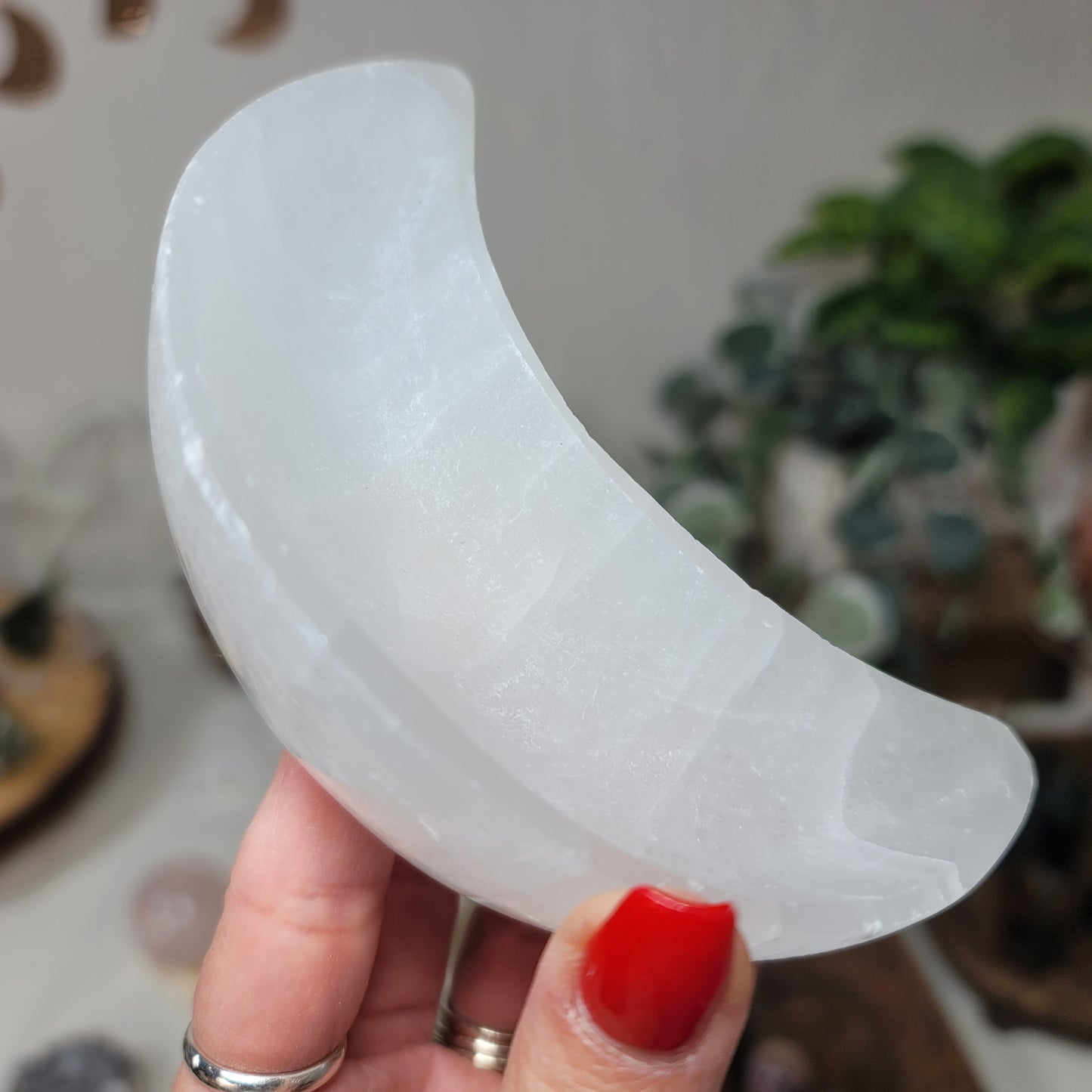 Selenite Moon Dish