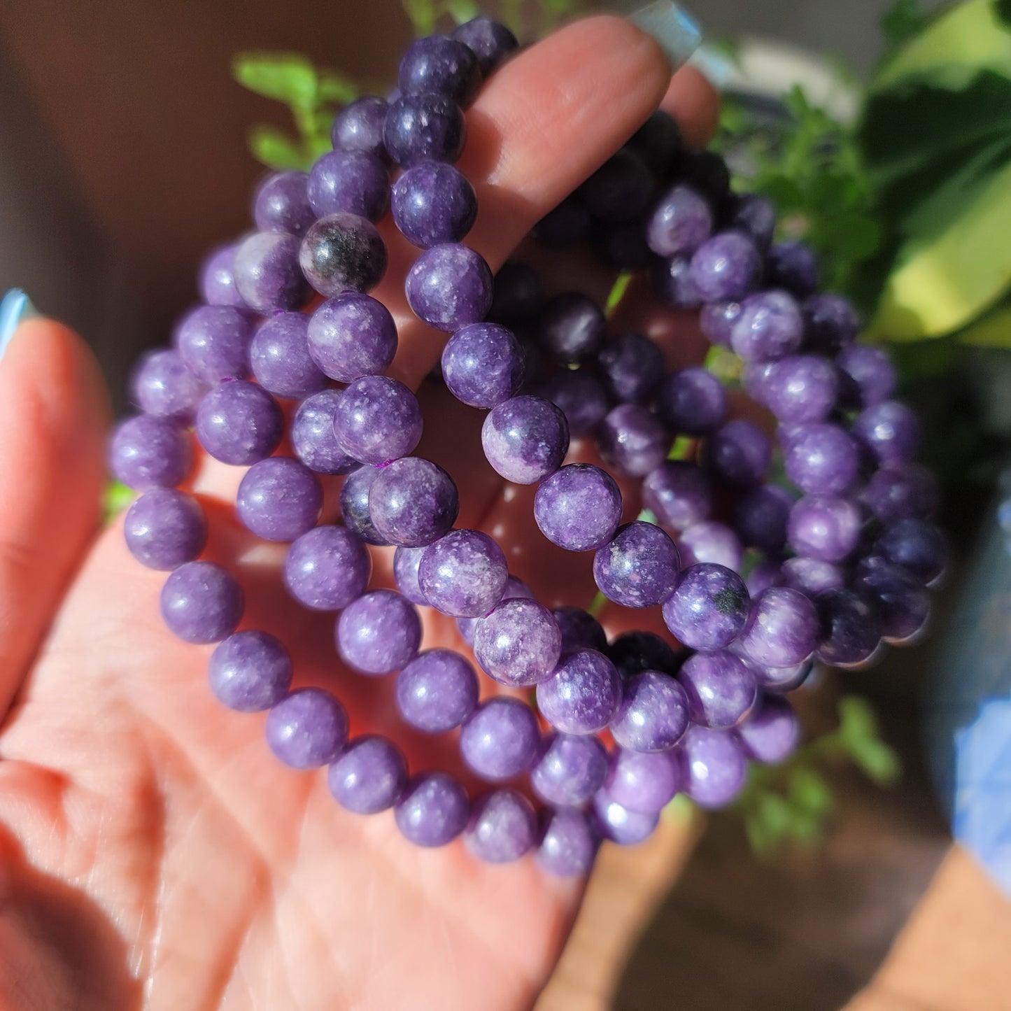 Lepidolite Bracelet - 8mm Beads