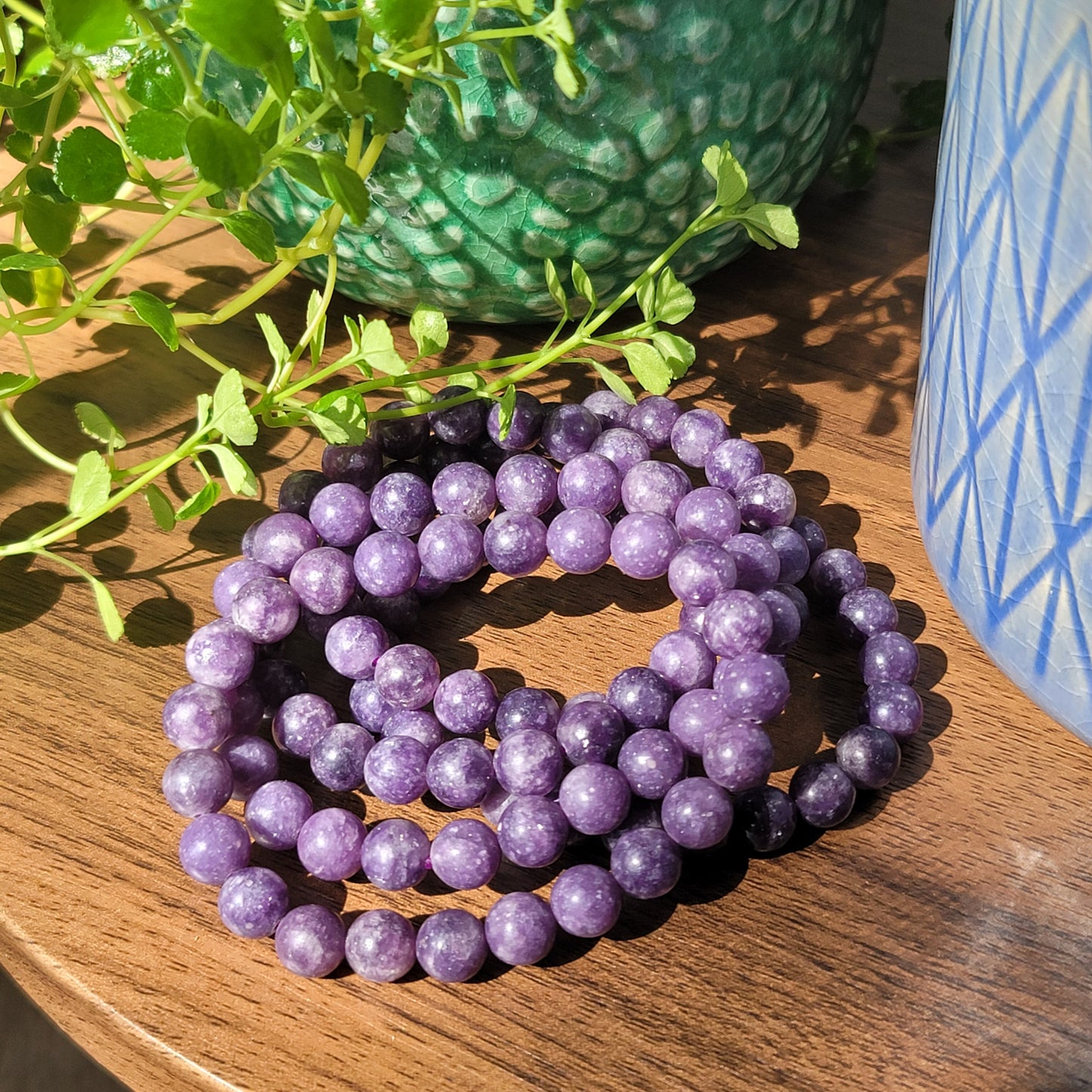 Lepidolite Bracelet - 8mm Beads