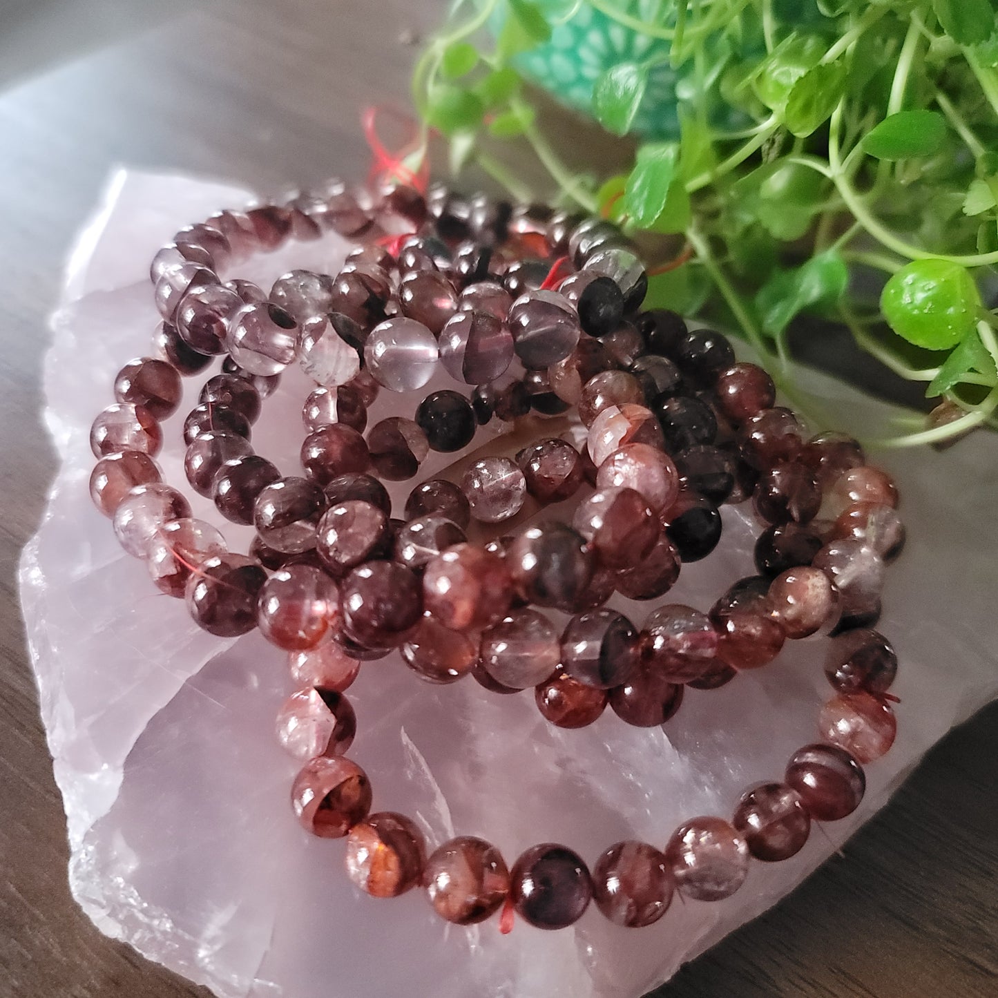 Fire Quartz - 6mm Beads - Grounding, Clarity, Vitality