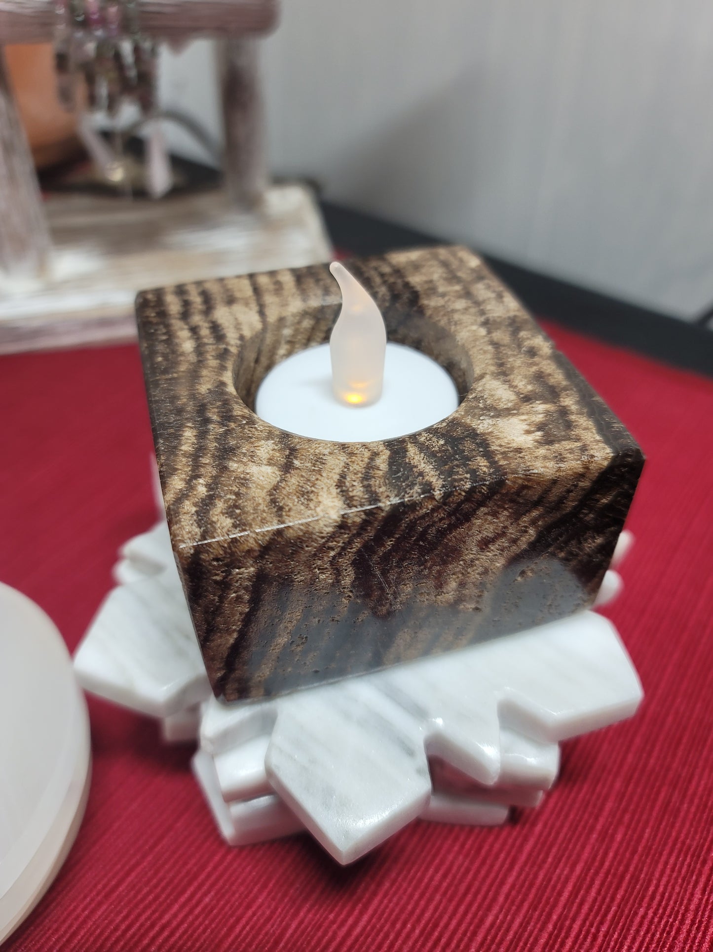 Chocolate Onyx Candle Holder / Sphere Holder | 001