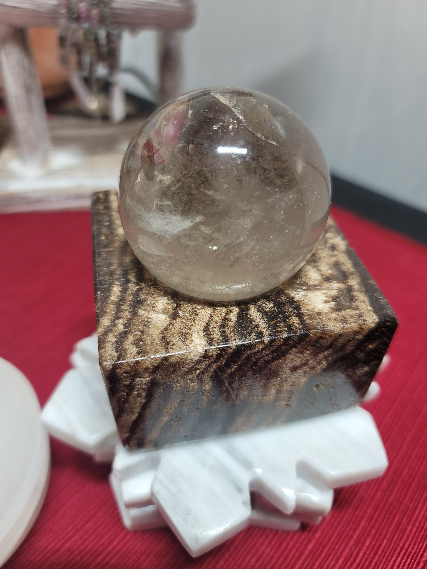 Chocolate Onyx Candle Holder / Sphere Holder | 001