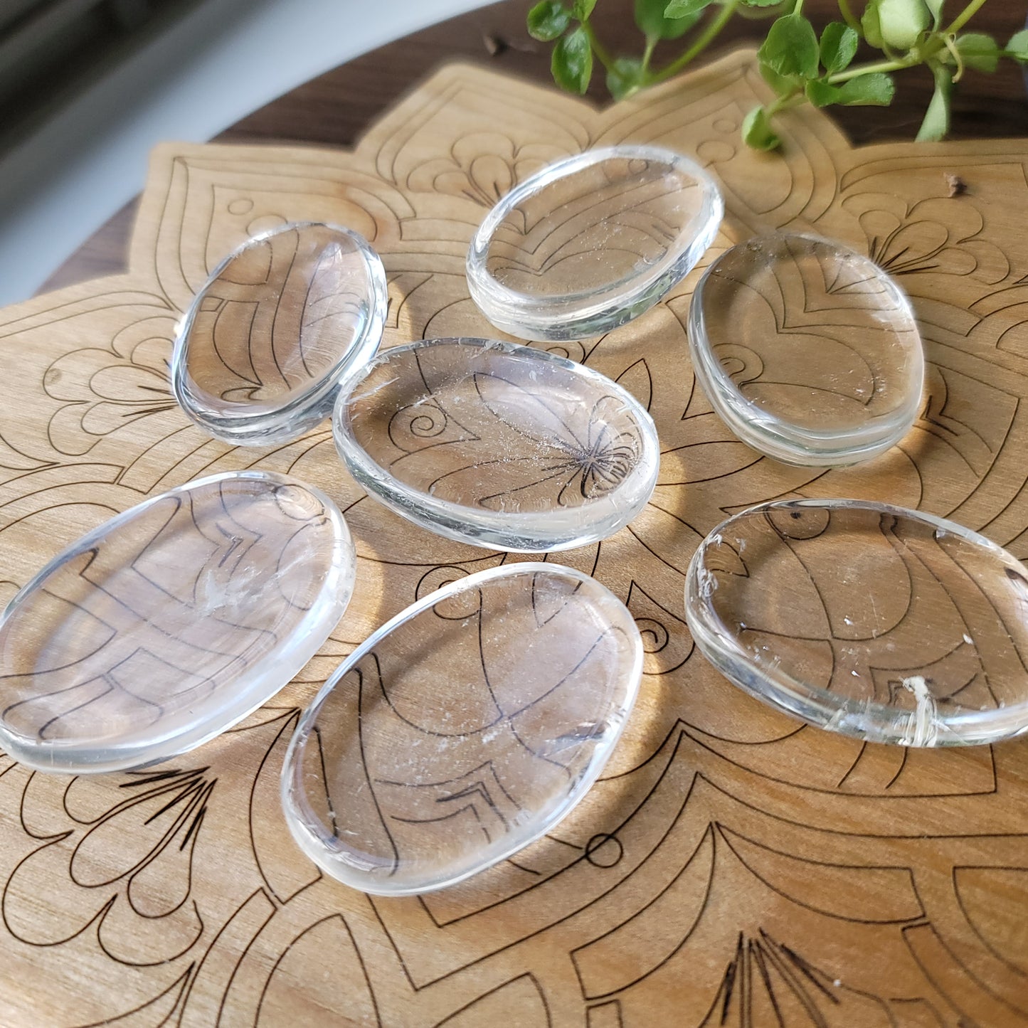 Clear Quartz Worry Stone|| amplify, cleanse, heal