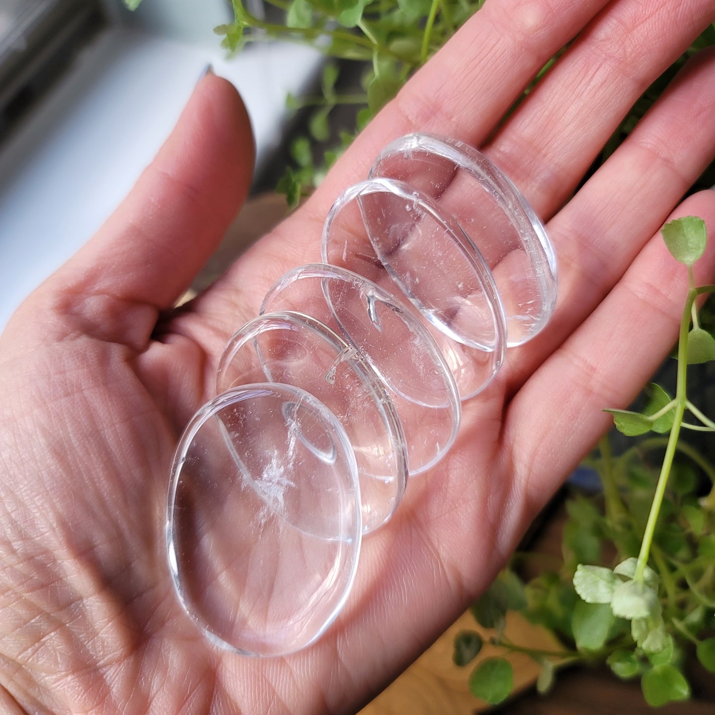 Clear Quartz Worry Stone|| amplify, cleanse, heal