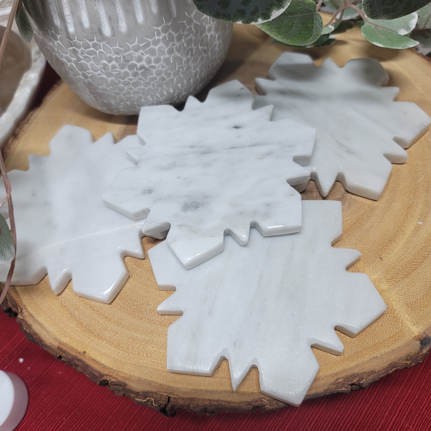 Marble Snowflake Coaster Set of 4 - Mexico | 004