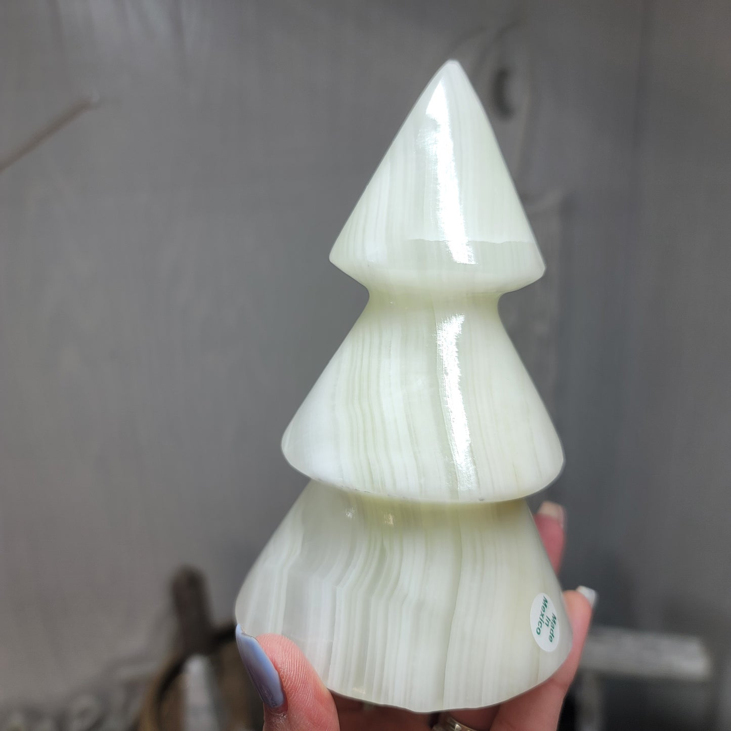 Mexican Onyx Tree Lamp with USB LED Wooden Base | 002