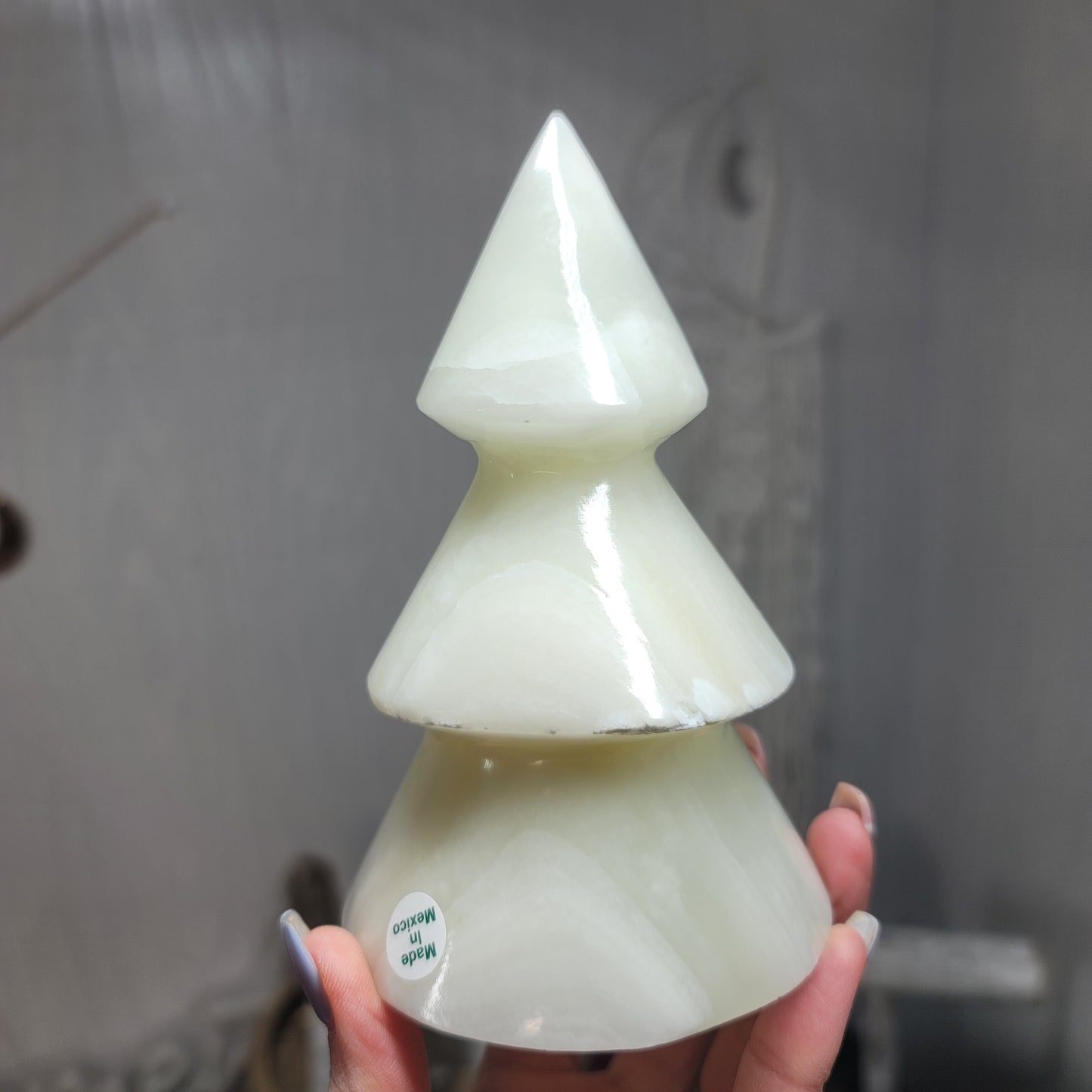 Mexican Onyx Tree Lamp with USB LED Wooden Base | 002