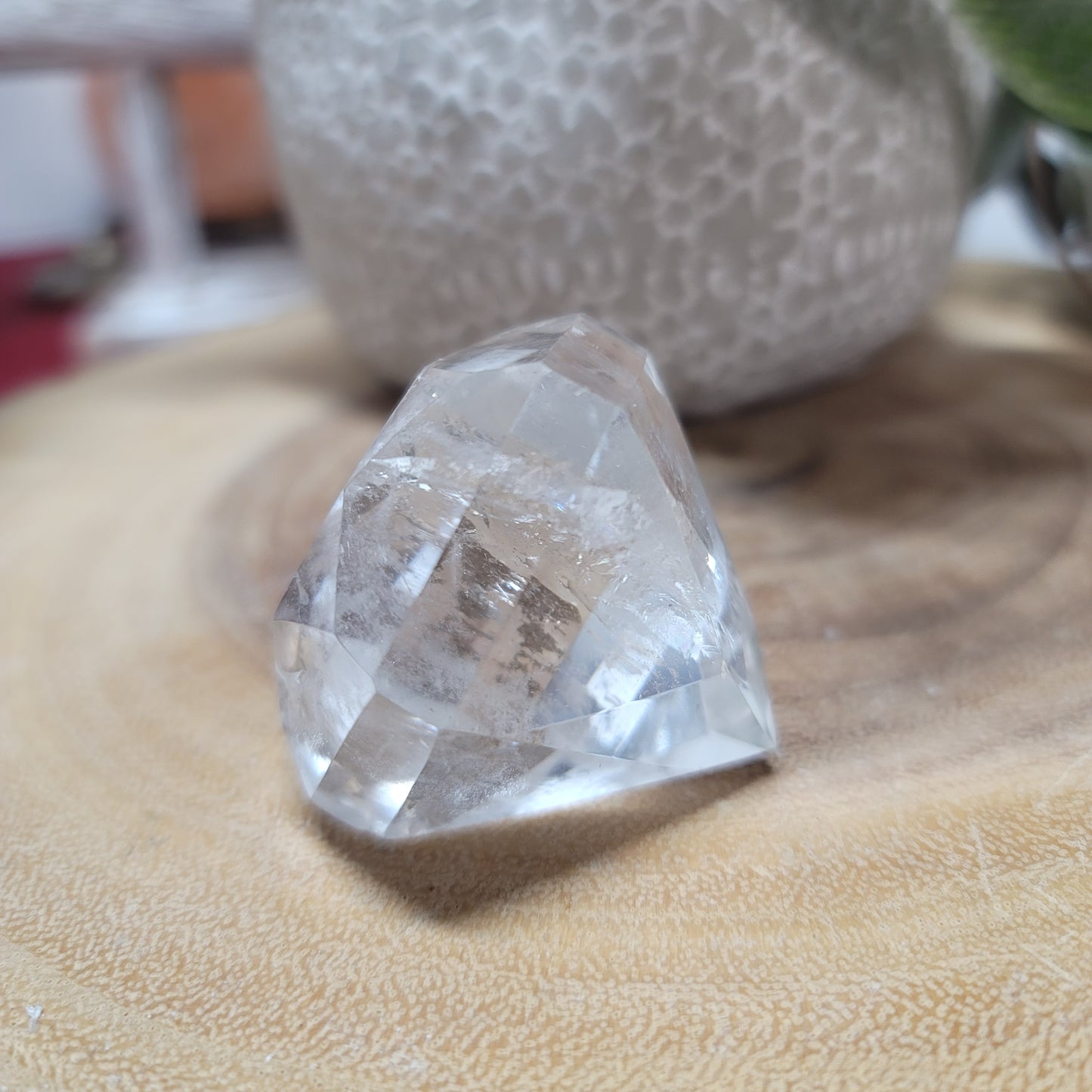 Clear Quartz Diamond Carving - Brazil | 001