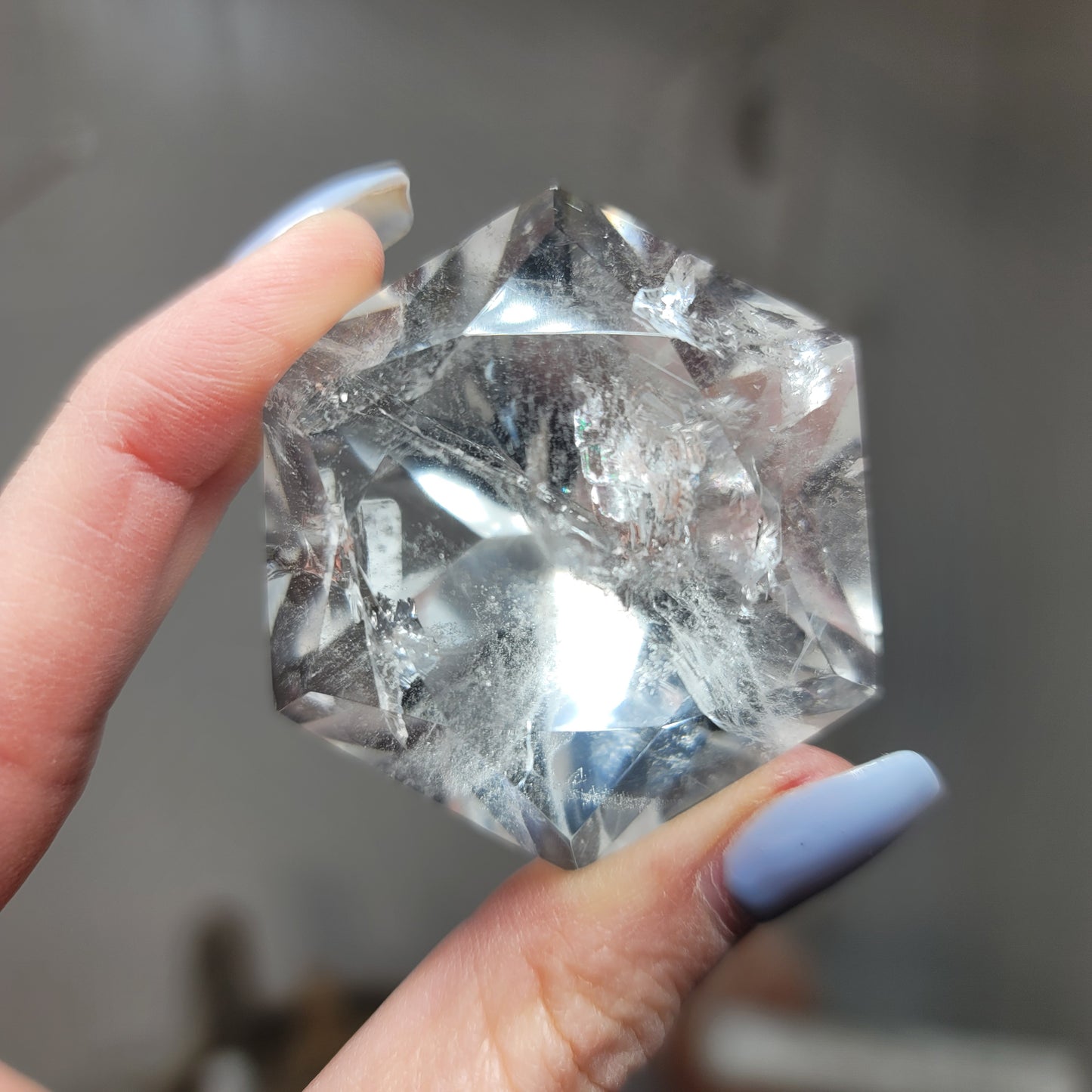 Clear Quartz Diamond Carving - Brazil | 001
