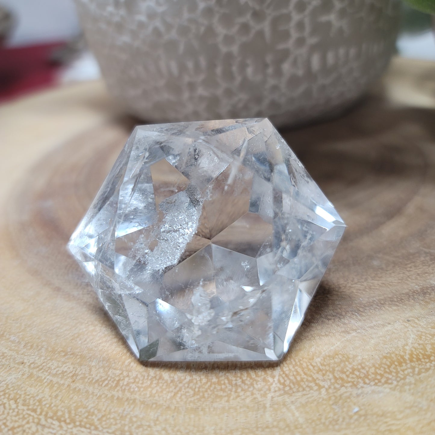 Clear Quartz Diamond Carving - Brazil | 004