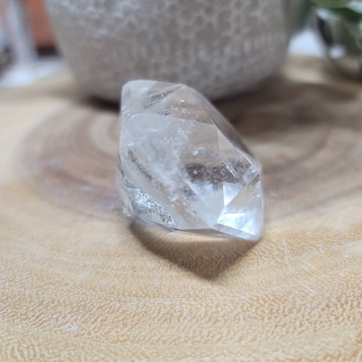 Clear Quartz Diamond Carving - Brazil | 004