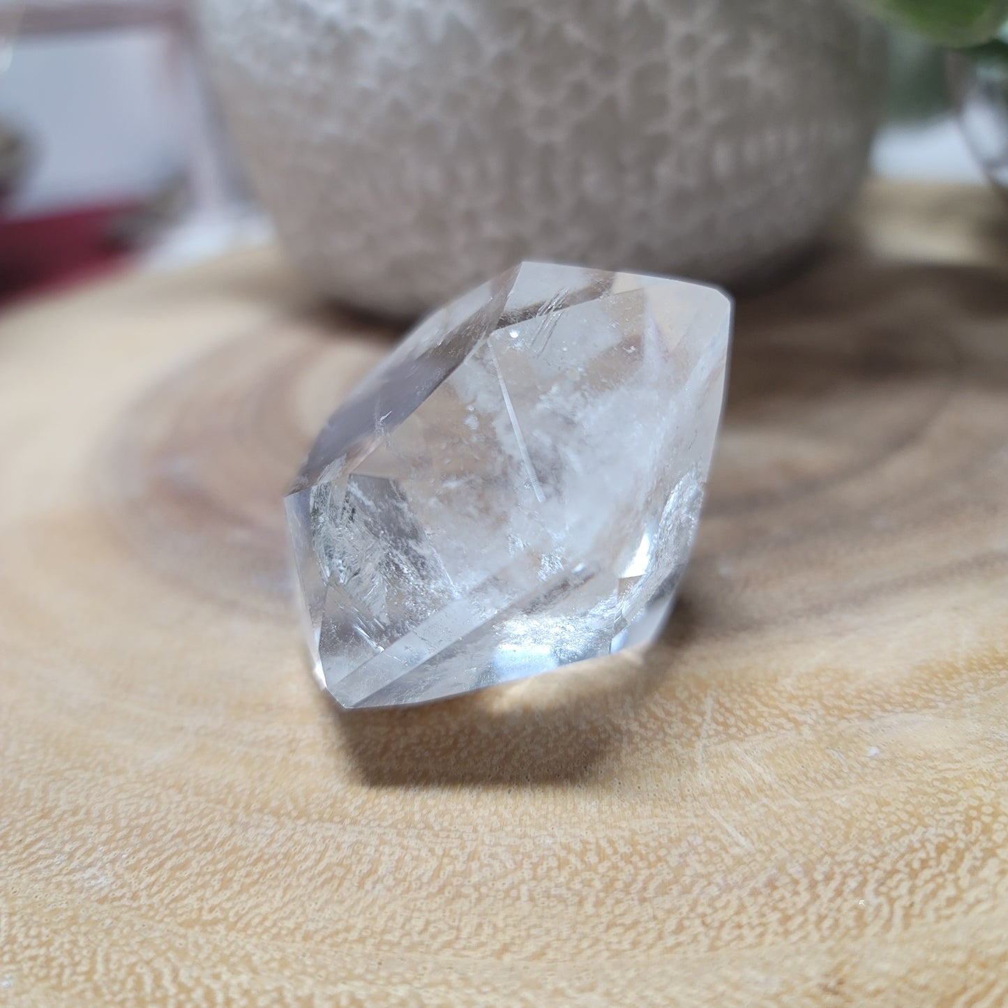 Clear Quartz Diamond Carving - Brazil | 004