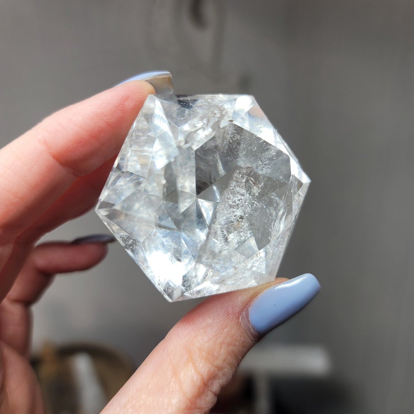 Clear Quartz Diamond Carving - Brazil | 004