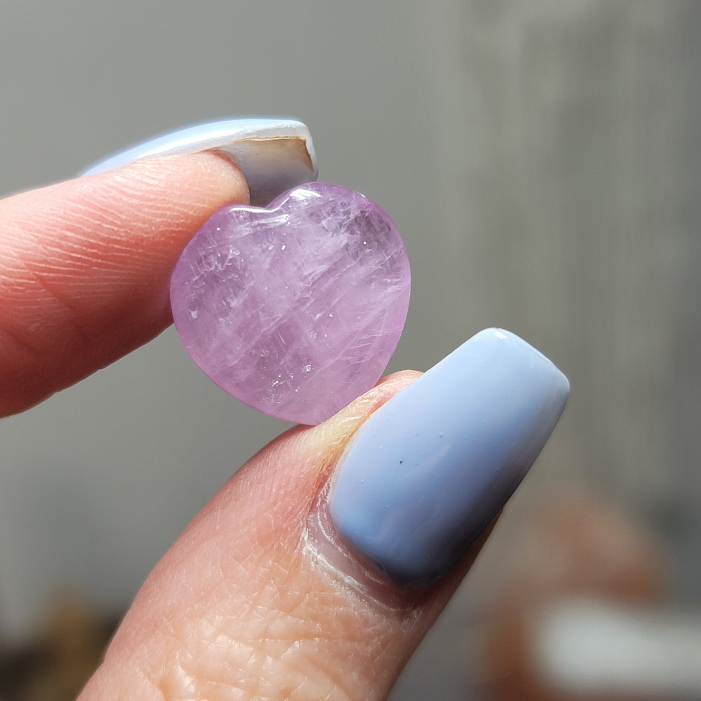 Set of 3 Mini Kunzite Hearts – Stones of Love & Serenity