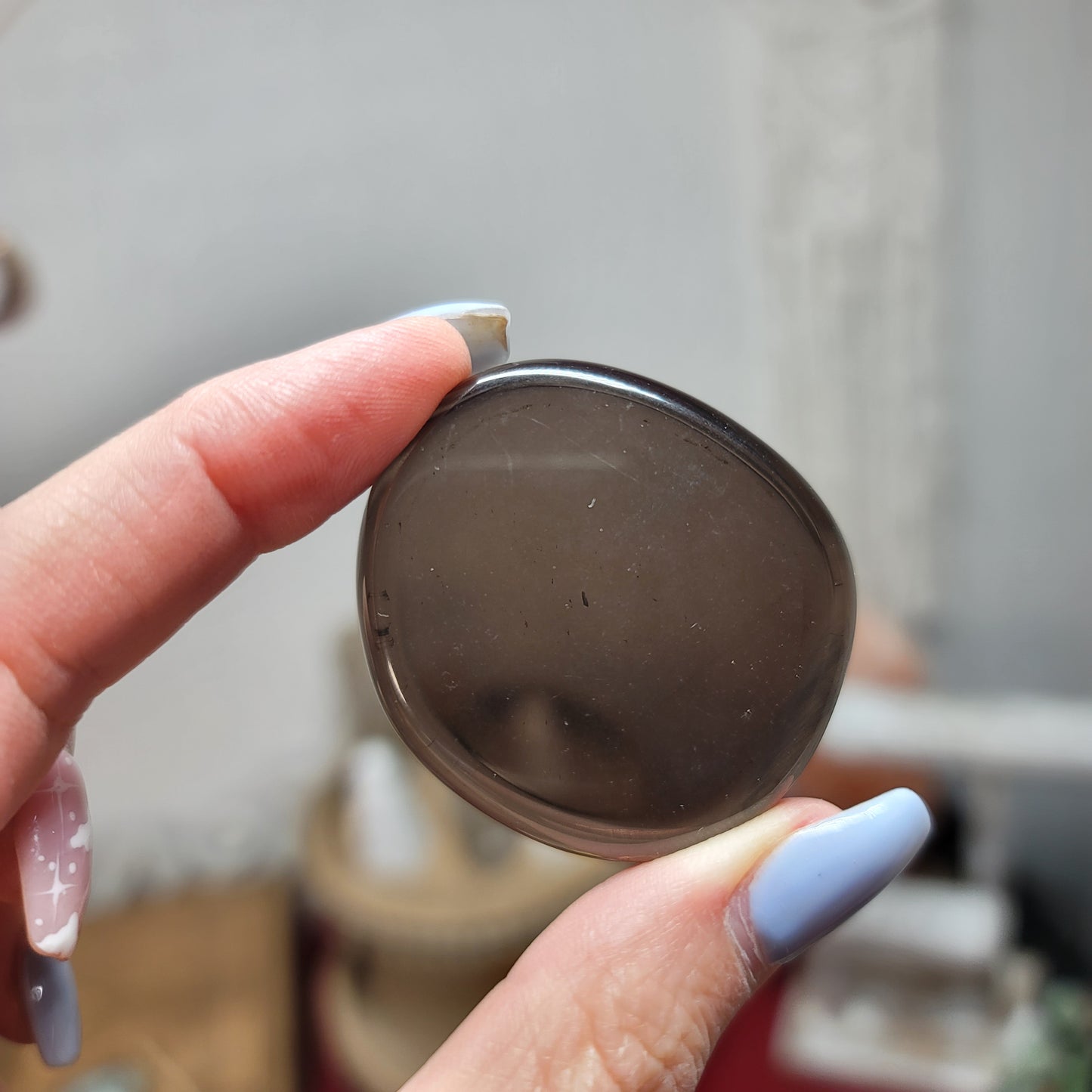 Mexican Obsidian Palmstone – Stone of Protection & Grounding |001