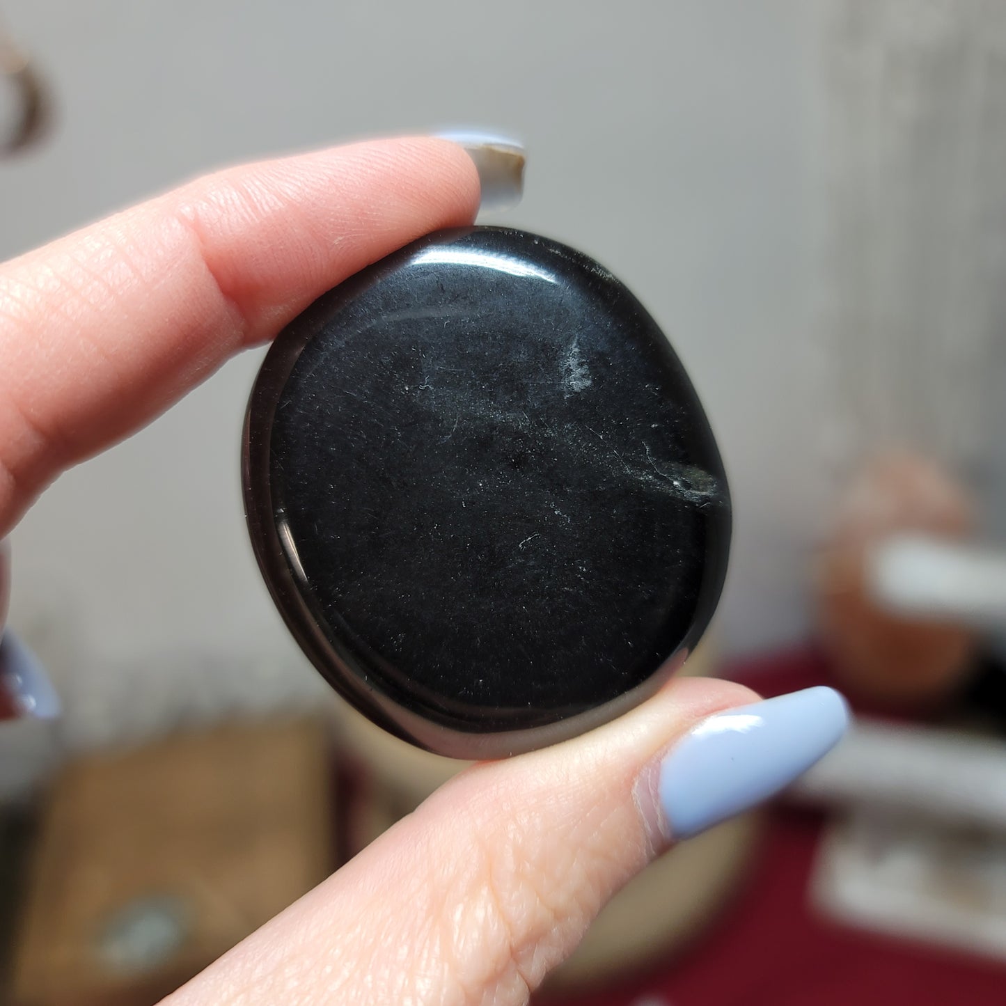 Mexican Obsidian Palmstone – Stone of Protection & Grounding |002