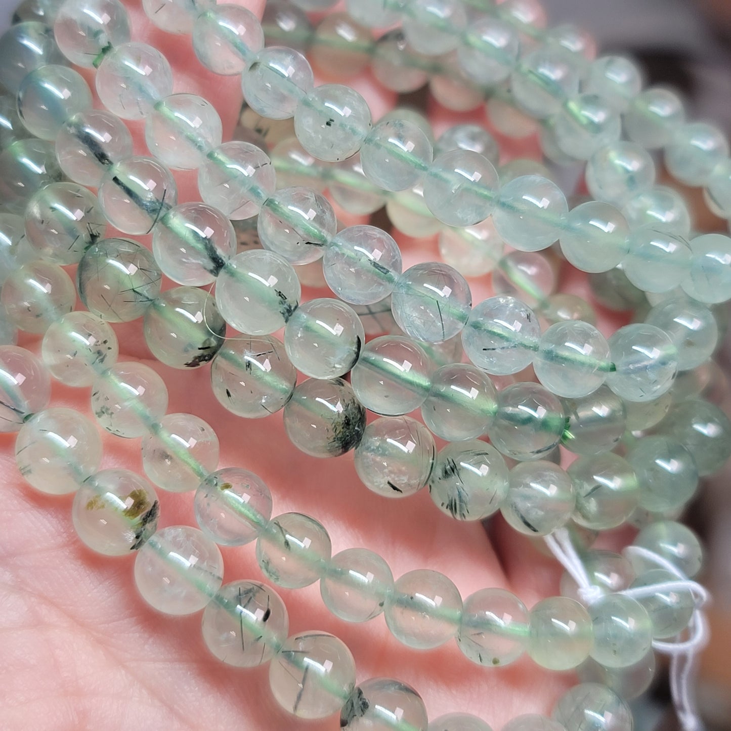 Prehnite Bracelet – 6mm Beads |Healing • Intuition • Unconditional Love