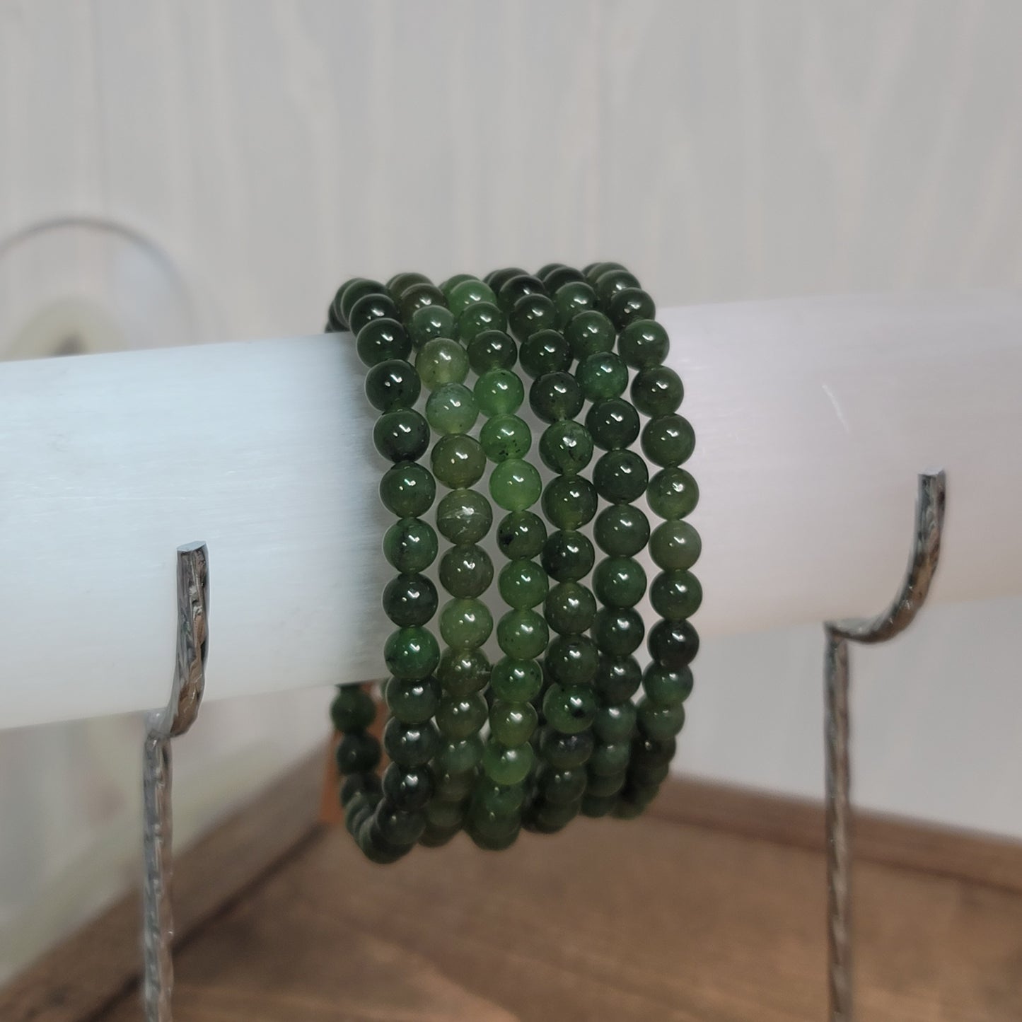 Guatemalan Jadeite 6mm Beaded Bracelet - Natural Green Jade - Wisdom • Harmony • Ancestral Connection
