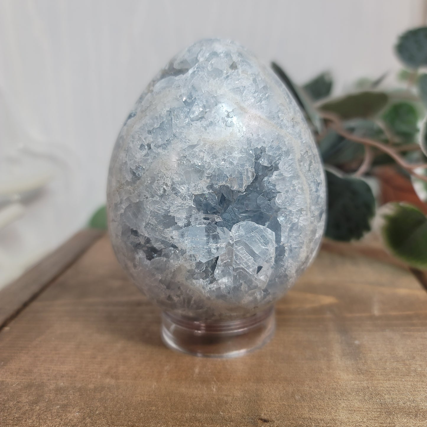 Celestite Egg – Madagascar Blue Crystal for Peace & Calm |01