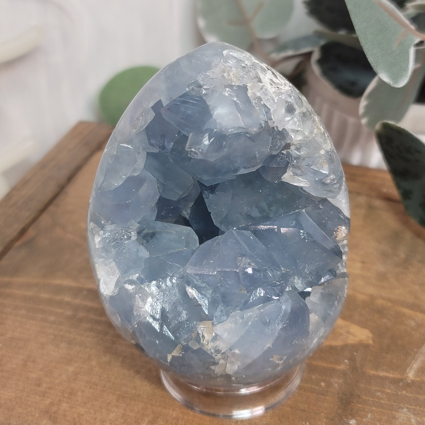 Celestite Egg – Madagascar Blue Crystal for Peace & Calm |03