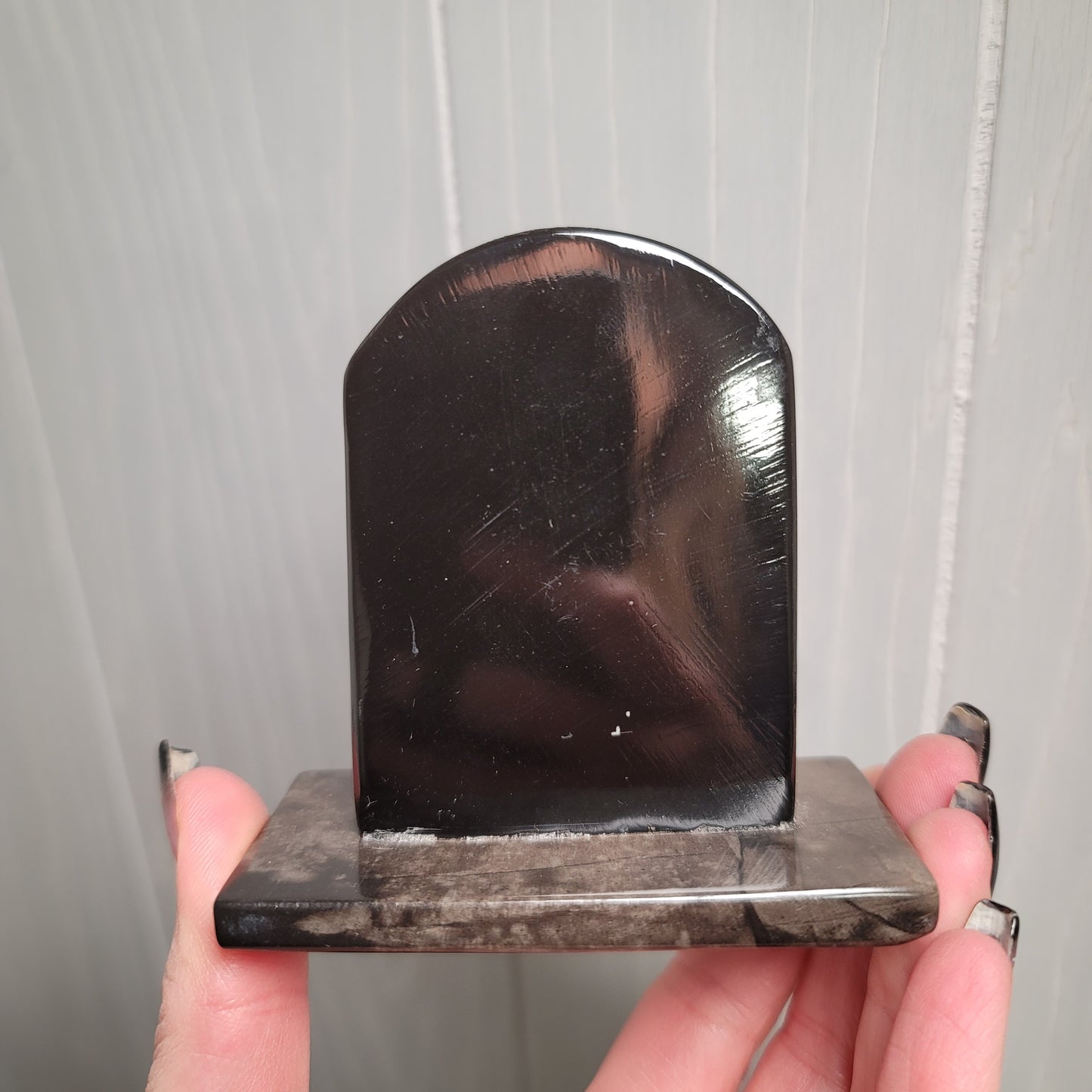Black Marble Tombstone | Grounding & Protective Stone | Witchy Halloween Home Décor