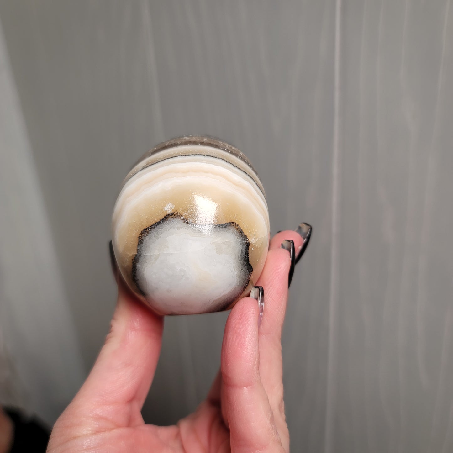 Mexican Banded Calcite Skull | Healing Stone for Wisdom & Grounding | Hand-Carved Crystal Skull