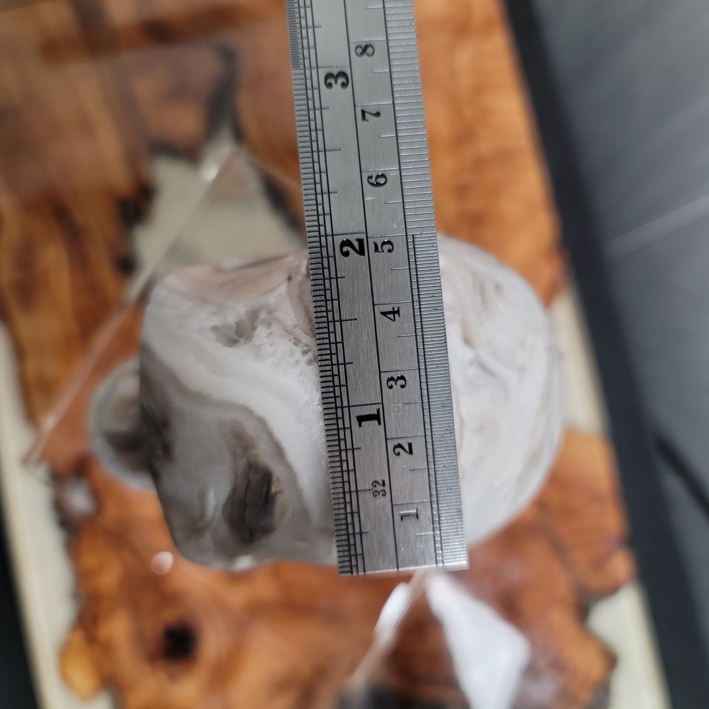 Large Mexican Banded Calcite Skull | Healing Stone for Wisdom & Grounding | Hand-Carved Crystal Skull | 01