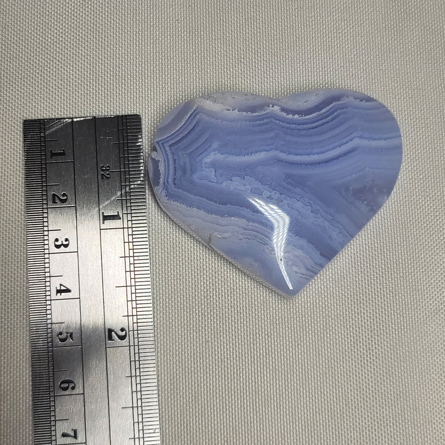Blue Lace Agate Heart | Peaceful Communication & Emotional Calm
