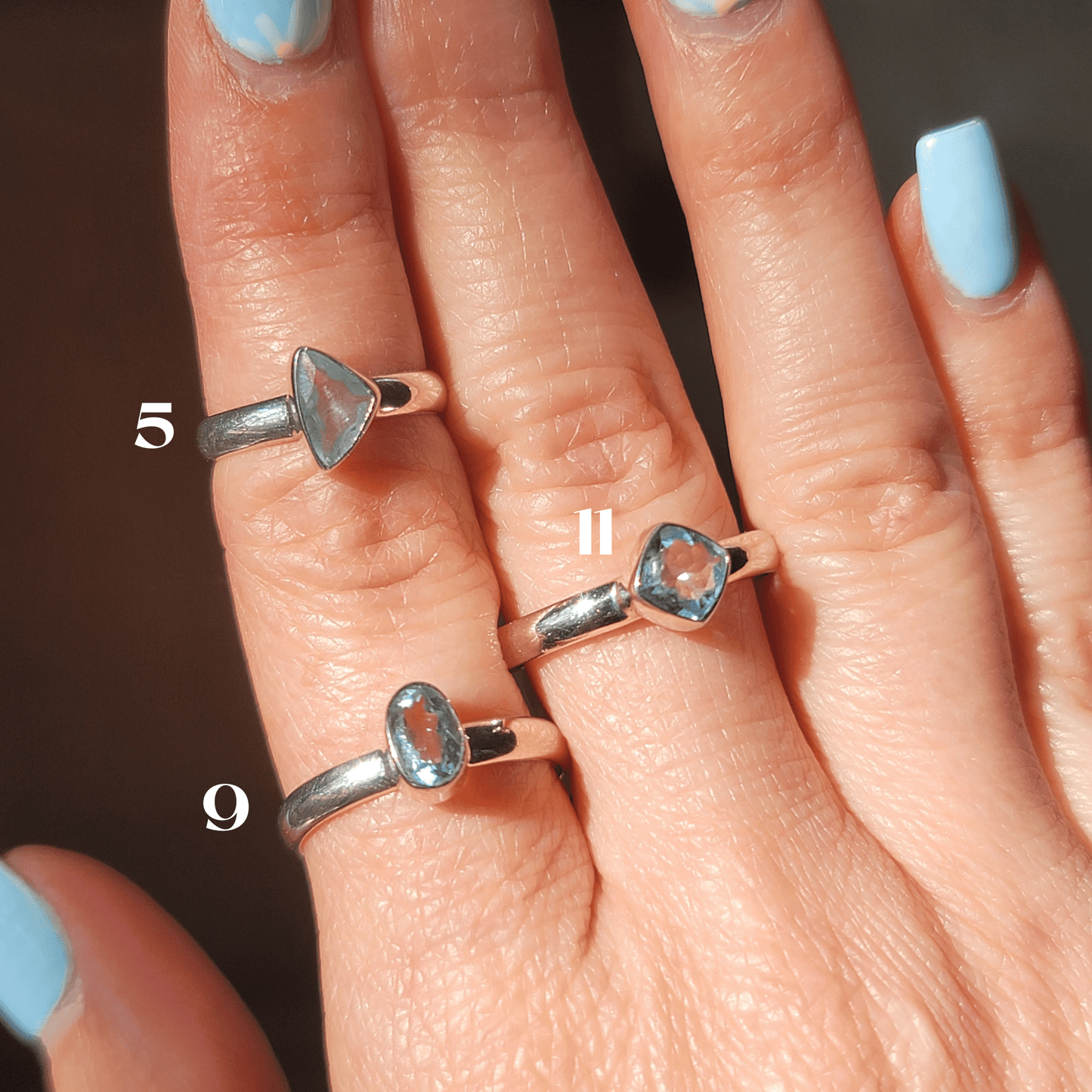 Herkimer Diamond Semi-Adjustable Rings || .925 Sterling Silver