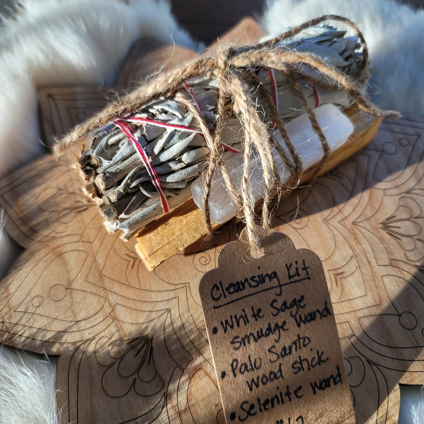 Cleansing Kit: Sage Smudge Wand, Palo Santo & Selenite Wand