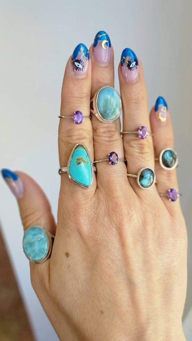 Labradorite Ring || .925 Sterling Silver | Size 7