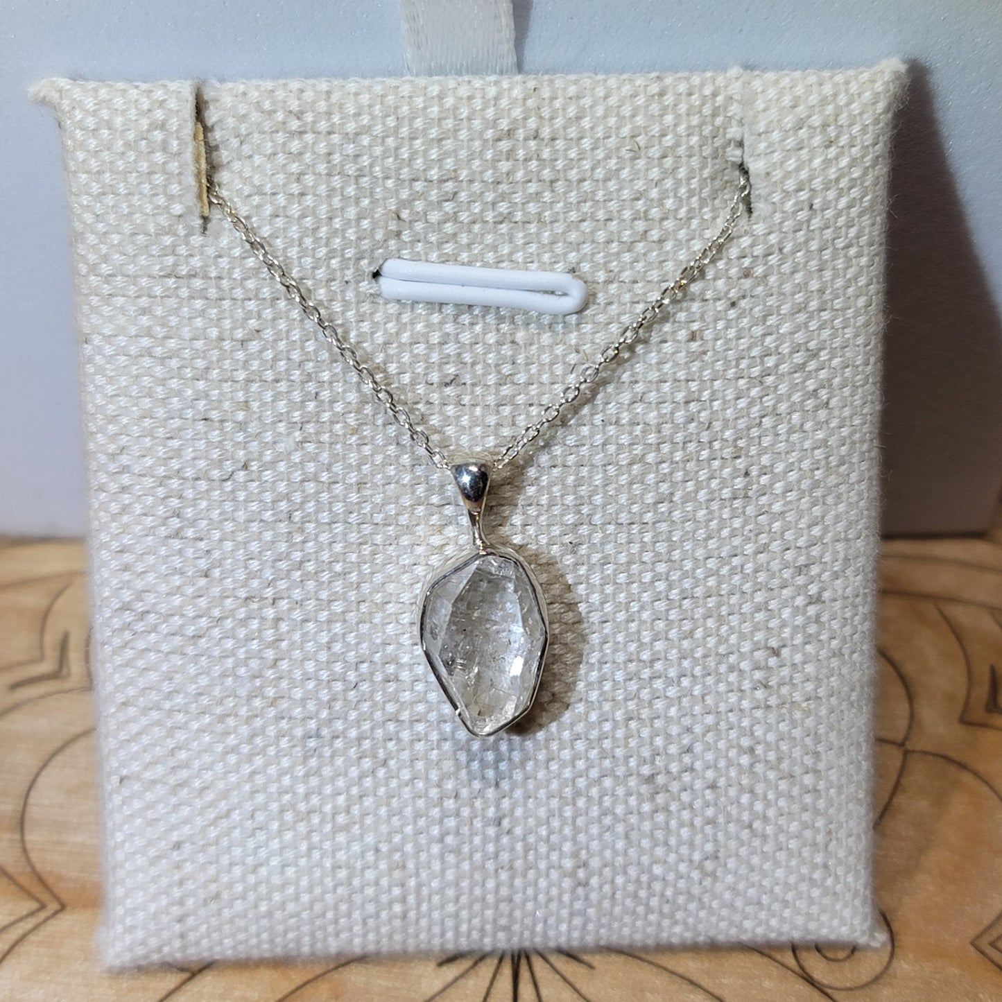 Herkimer Diamond Quartz Pendant 001 | .925 Sterling Silver Chain