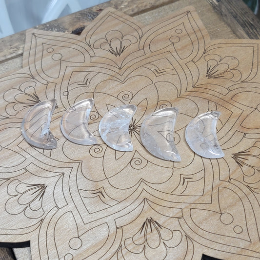Mini Clear Quartz Moon