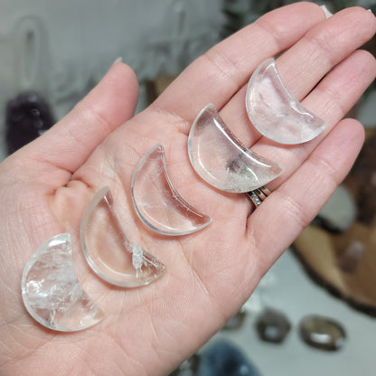 Mini Clear Quartz Moon