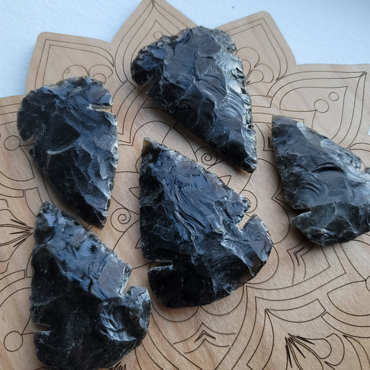 Black Obsidian Arrow Head || protection, grounding, transformation