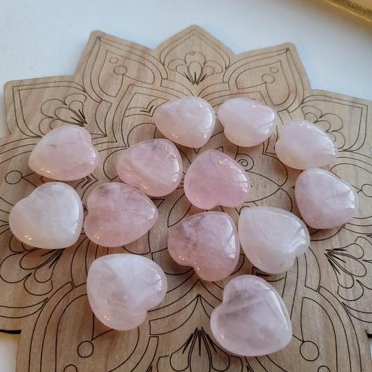 Rose Quartz Mini Heart || unconditional love, soothing, inner healing