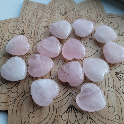 Rose Quartz Mini Heart || unconditional love, soothing, inner healing
