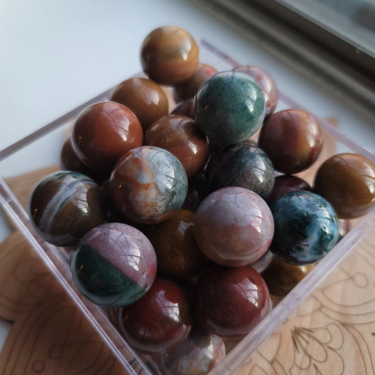 Ocean (Orbicular) Jasper Mini Sphere || tranquility, well-being, joy