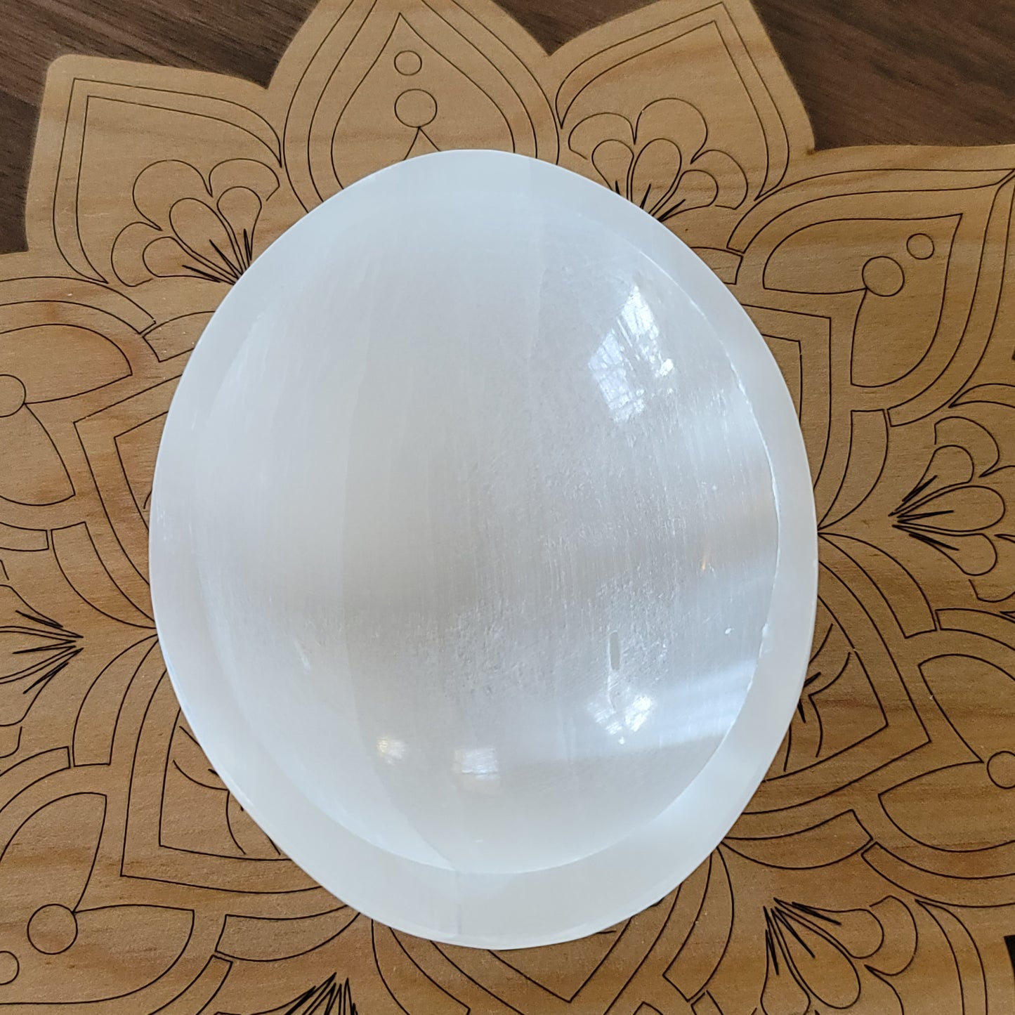 Oval Selenite Bowl