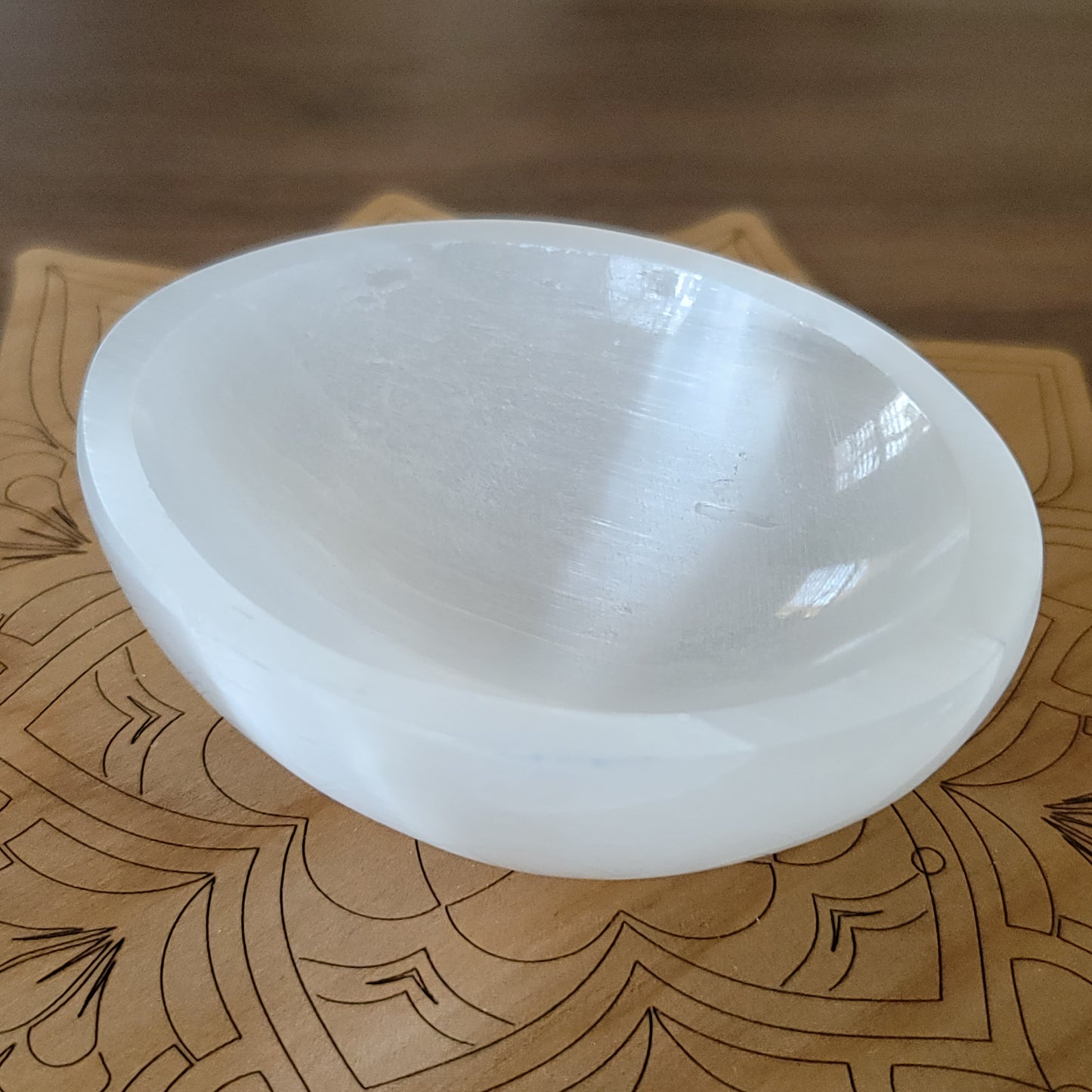 Oval Selenite Bowl